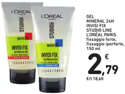 Spazio Conad Gel mineral 24h invisi fix studio line l'oréal paris offerta
