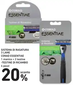 Spazio Conad Sistema di rasatura 3 lame conad essentiae offerta