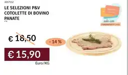 Prezzemolo e Vitale Le selezioni p&v cotolette di bovino panate offerta