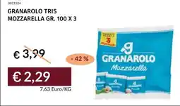 Prezzemolo e Vitale Granarolo tris mozzarella offerta