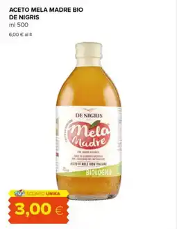 Tigre Aceto mela madre bio DE NIGRIS offerta