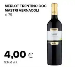Tigre Merlot trentino doc MASTRI VERNACOLI offerta