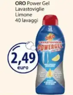 Acqua & Sapone ORO Power Gel Lavastoviglie Limone 40 lavaggi offerta