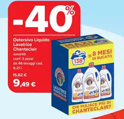 Carrefour Detersivo Liquido Lavatrice Chanteclair offerta