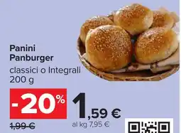 Carrefour Panini Panburger offerta