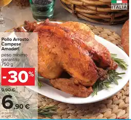 Carrefour Pollo Arrosto Campese Amadori offerta