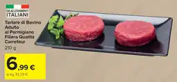 Carrefour Tartare di Bovino Adulto al Parmigiano Filiera Qualità Carrefour offerta