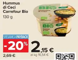 Carrefour Hummus di Ceci Carrefour Bio offerta