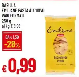 IperFamila Barilla emiliane pasta all'uovo vari formati offerta