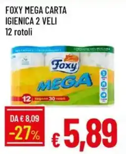 IperFamila Foxy mega carta igienica 2 veli 12 rotoli offerta