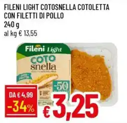 IperFamila Fileni light cotosnella cotoletta con filetti di pollo offerta