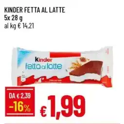 IperFamila Kinder fetta al latte offerta