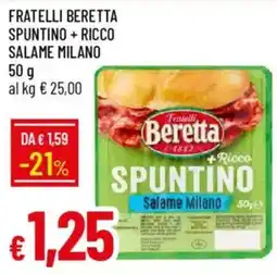 IperFamila Fratelli beretta spuntino + ricco salame milano offerta