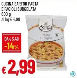 IperFamila Cucina sartor pasta e fagioli surgelata offerta
