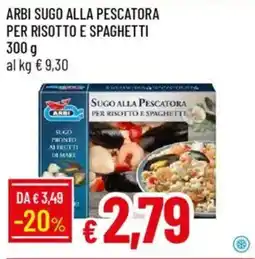 IperFamila Arbi sugo alla pescatora per risotto e spaghetti offerta