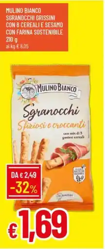 IperFamila Mulino bianco sgranocchi grissini con 8 cereali e sesamo offerta
