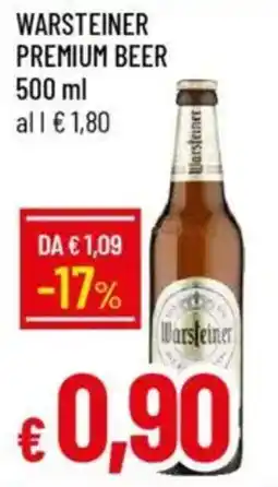 IperFamila Warsteiner premium beer offerta