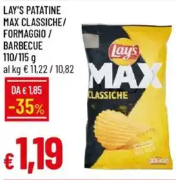 IperFamila Lay's patatine max classiche/ formaggio / barbecue offerta