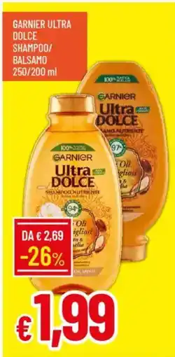 IperFamila Garnier ultra shampoo/ balsamo offerta
