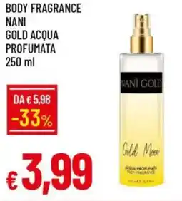 IperFamila Body fragrance nani gold acqua profumata offerta