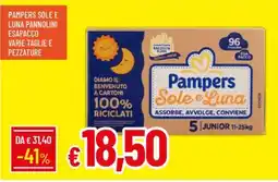 IperFamila Pampers sole e luna pannolini esapacco varie taglie e pezzature offerta
