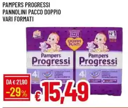 IperFamila Pampers progressi pannolini pacco doppio vari formati offerta