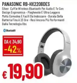IperFamila PANASONIC RB-HX220BDES Silver Cuffie offerta