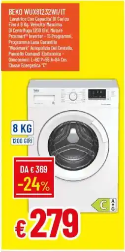 IperFamila BEKO WUX81232WI/IT Lavatrice offerta