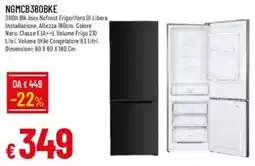 IperFamila NGMCB380BKE 380lt Blk Inox Nofrost Frigorifero offerta