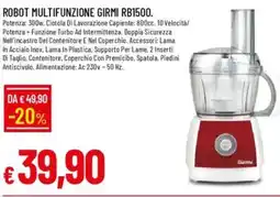 IperFamila ROBOT MULTIFUNZIONE GIRMI RB1500 offerta