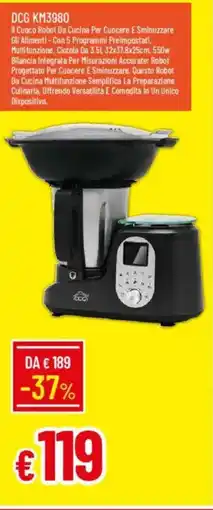 IperFamila DCG KM3980 Il Cuoco Robot Da Cucina Per Cuocere E Sminuzzare offerta
