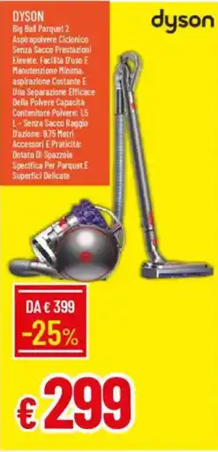 IperFamila DYSON Big Ball Parquet 2 Aspirapolvere Ciclonico offerta