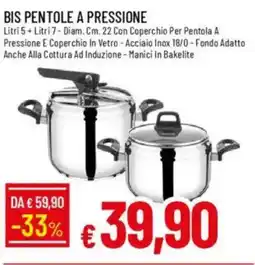 IperFamila Bis pentole a pressione offerta