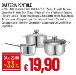 IperFamila Batteria pentole offerta