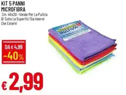 IperFamila Kit 5 panni microfibra offerta