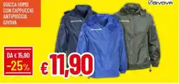 IperFamila Giacca uomo con cappuccio antipioggia GIVOVA offerta