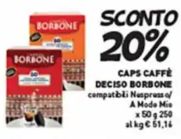 Coal Caps caffè deciso BORBONE offerta
