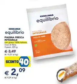 Esselunga ESSELUNGA equilibrio PIADINA FRESCA INTEGRALE offerta