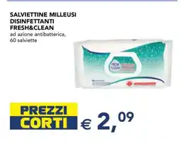 Esselunga SALVIETTINE MILLEUSI DISINFETTANTI FRESH&CLEAN offerta