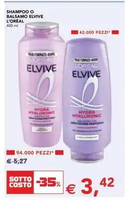 Esselunga Shampoo o Balsamo Elvive L'Oréal offerta