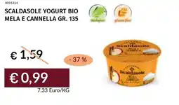 Prezzemolo e Vitale Scaldasole yogurt bio mela e cannella offerta