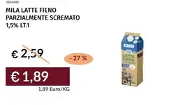 Prezzemolo e Vitale Mila latte fieno parzialmente scremato 1,5% offerta