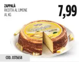 Carico Cash & Carry Zappala ricotta al limone al kg offerta