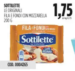 Carico Cash & Carry Sottilette le originali fila e fondi con mozzarella offerta