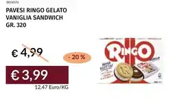 Prezzemolo e Vitale Pavesi ringo gelato vaniglia sandwich offerta