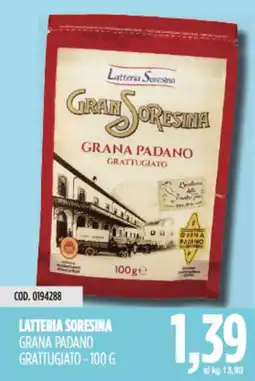Carico Cash & Carry Latteria soresina grana padano grattugiato offerta