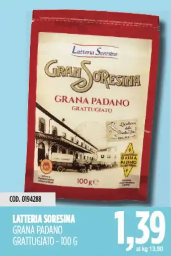 Carico Cash & Carry Latteria soresina grana padano grattugiato offerta