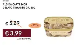 Prezzemolo e Vitale Algida carte d'or gelato tiramisu offerta