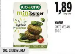Carico Cash & Carry Kioene piatti vegani offerta