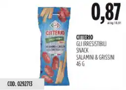 Carico Cash & Carry Citterio gli irresistibili snack salamini & grissini offerta